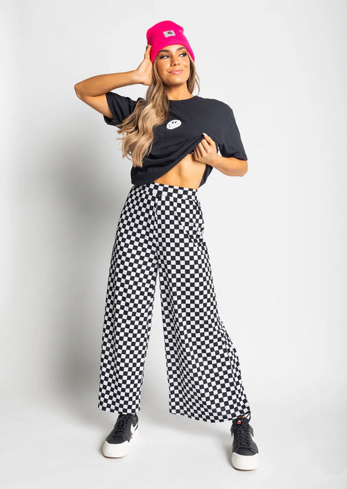 Checkered Flowy Pants