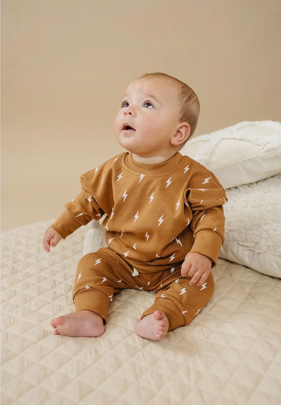 Youth Brown Bolt Jogger Set