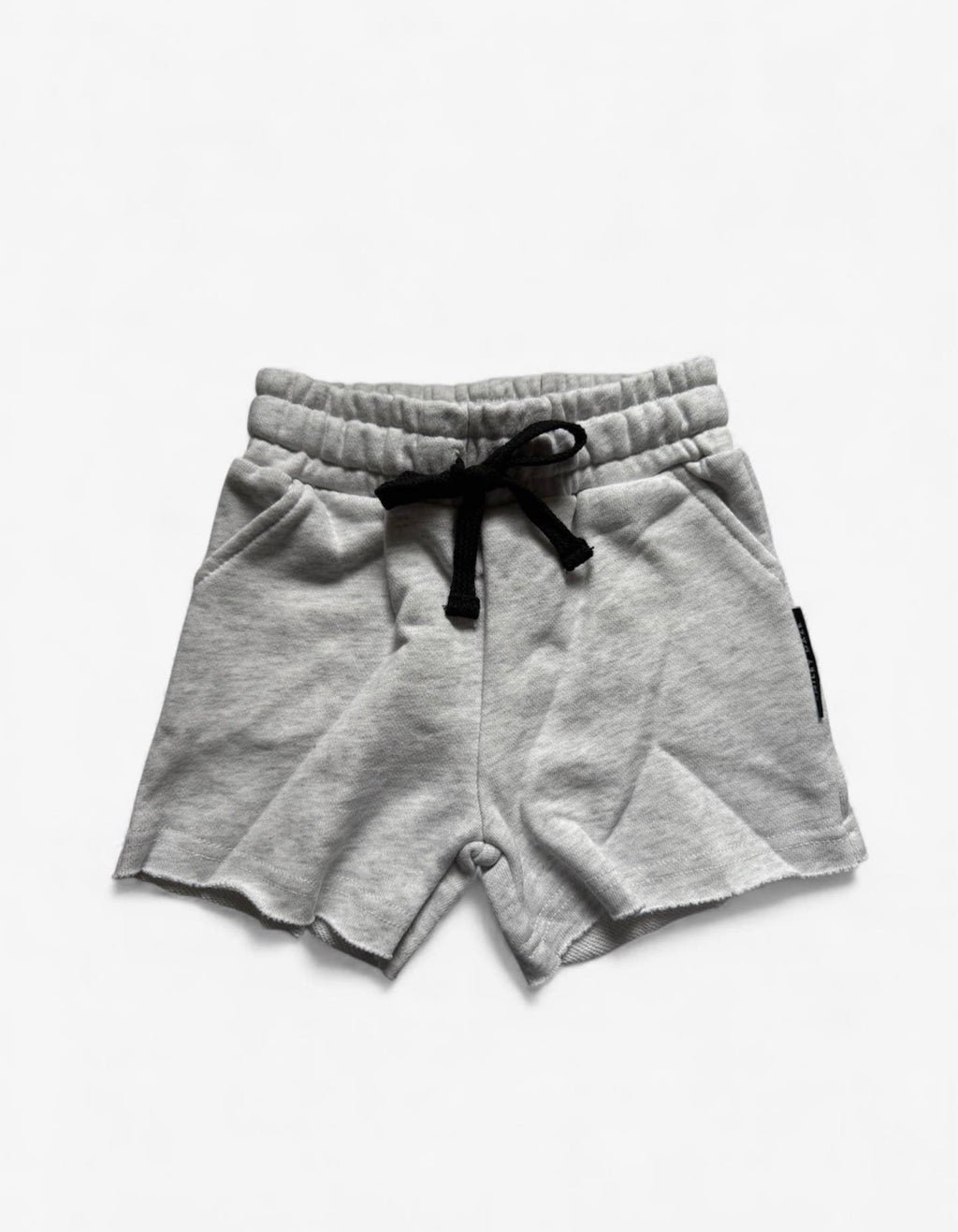 Heather Grey Cut-Off Cotton Shorts