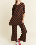 Mocha Checker Top