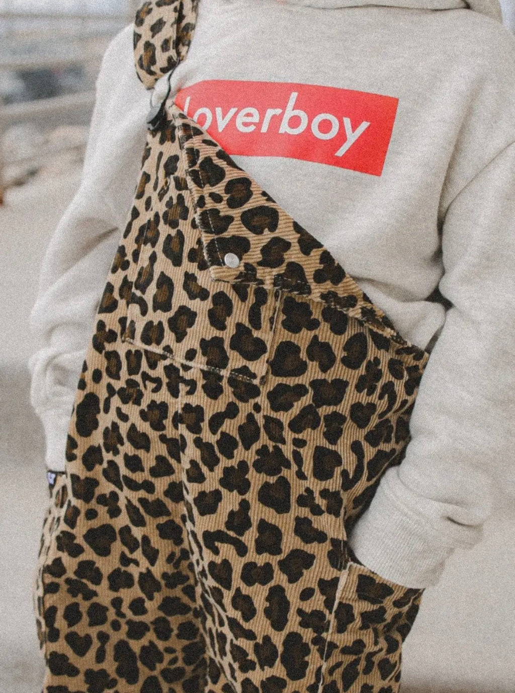 Youth Leopard Print Overalls