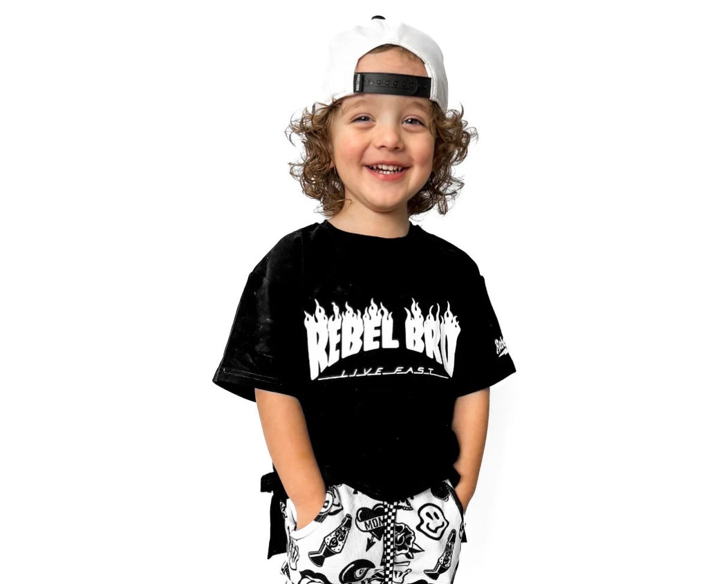 Rebel Bro Flame Short Sleeve Tee