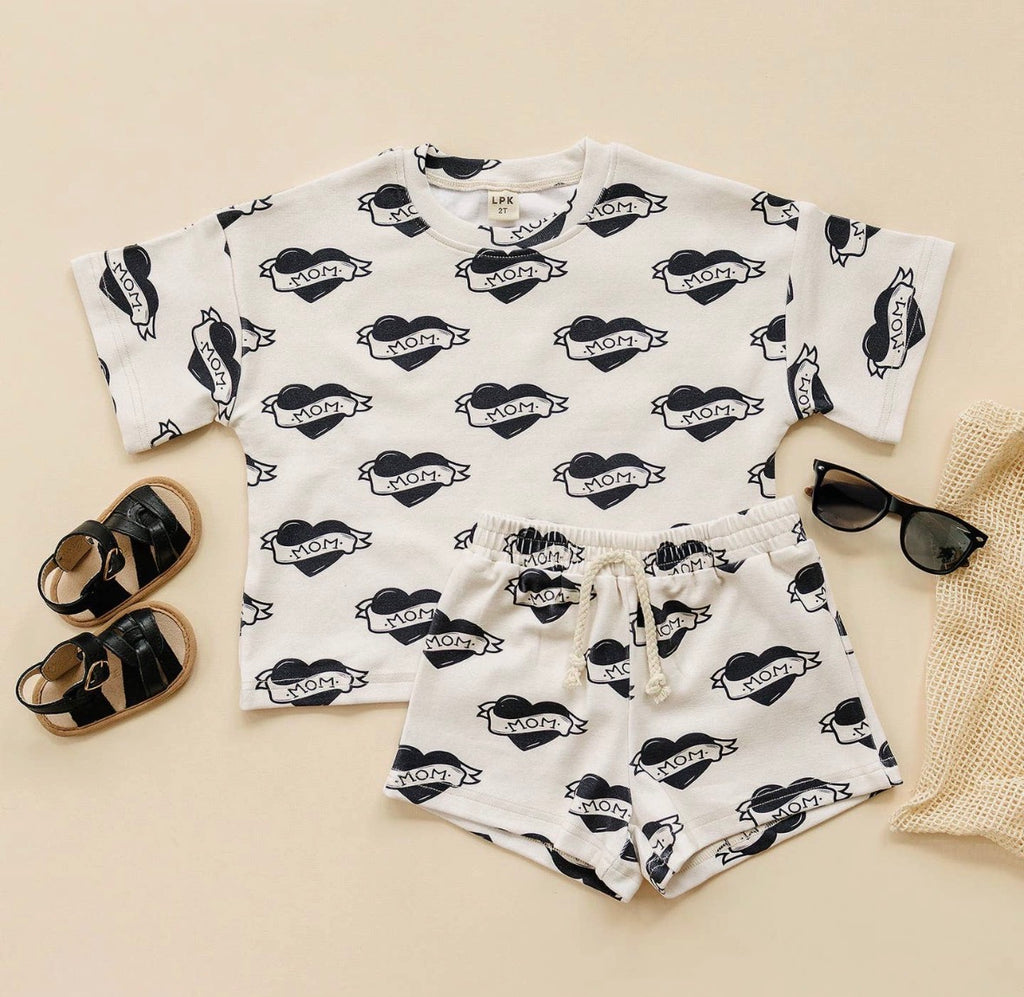 Youth Tattoo Mom Shorts Set