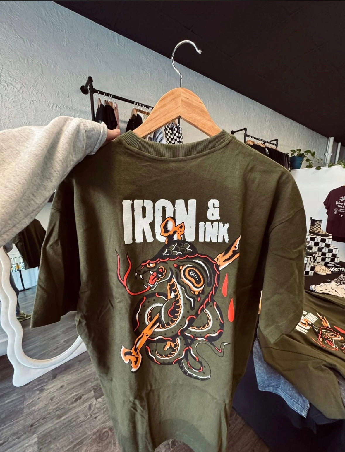Iron & Ink Green Snake Tee