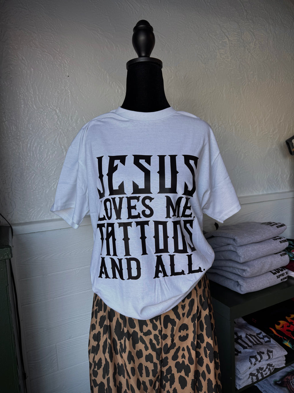 “Jesus Loves Me Tattoos And All” Graphic Tee