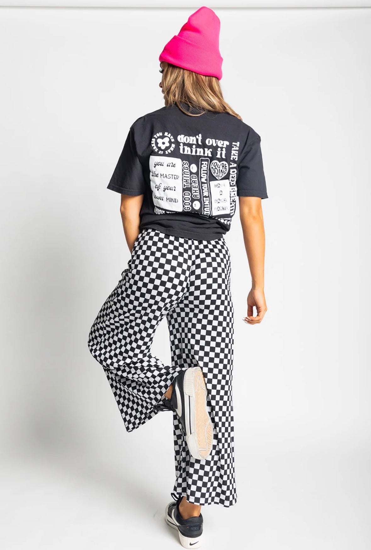 Checkered Flowy Pants