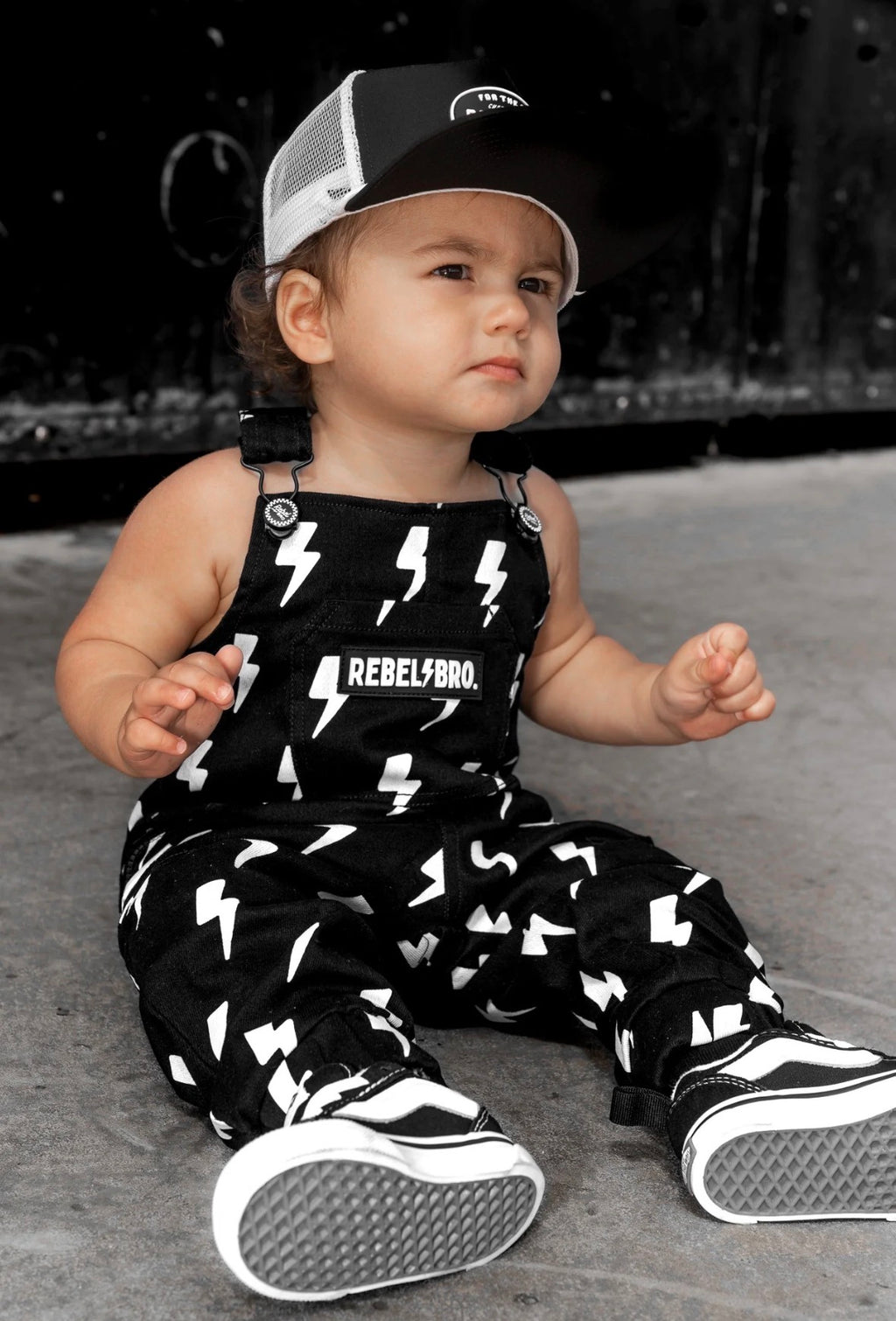 Black Bolt Youth Overalls