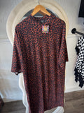 Oversized Cheetah Tshirt Style Dress