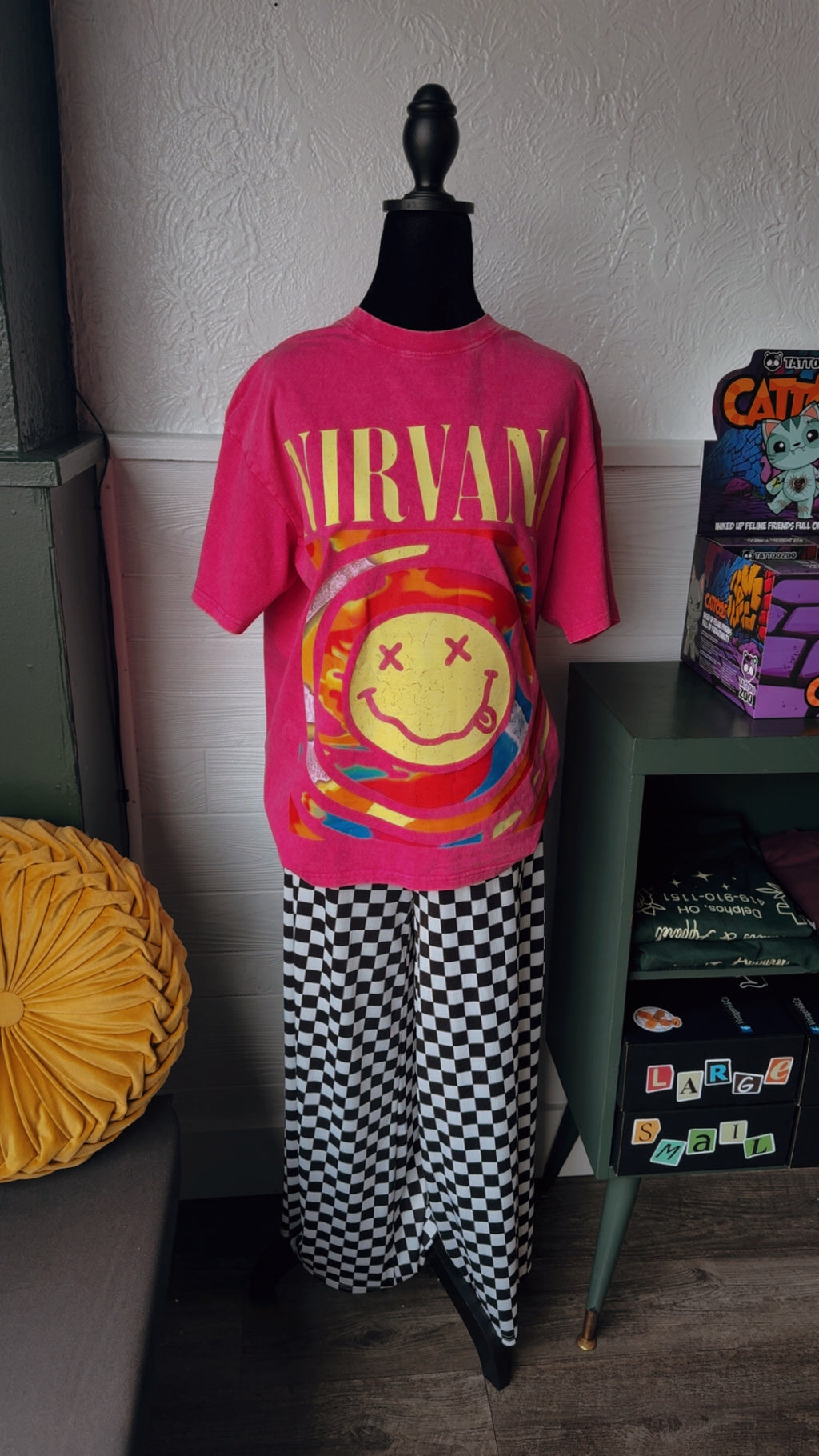 Oversized Pink Nirvana Tee