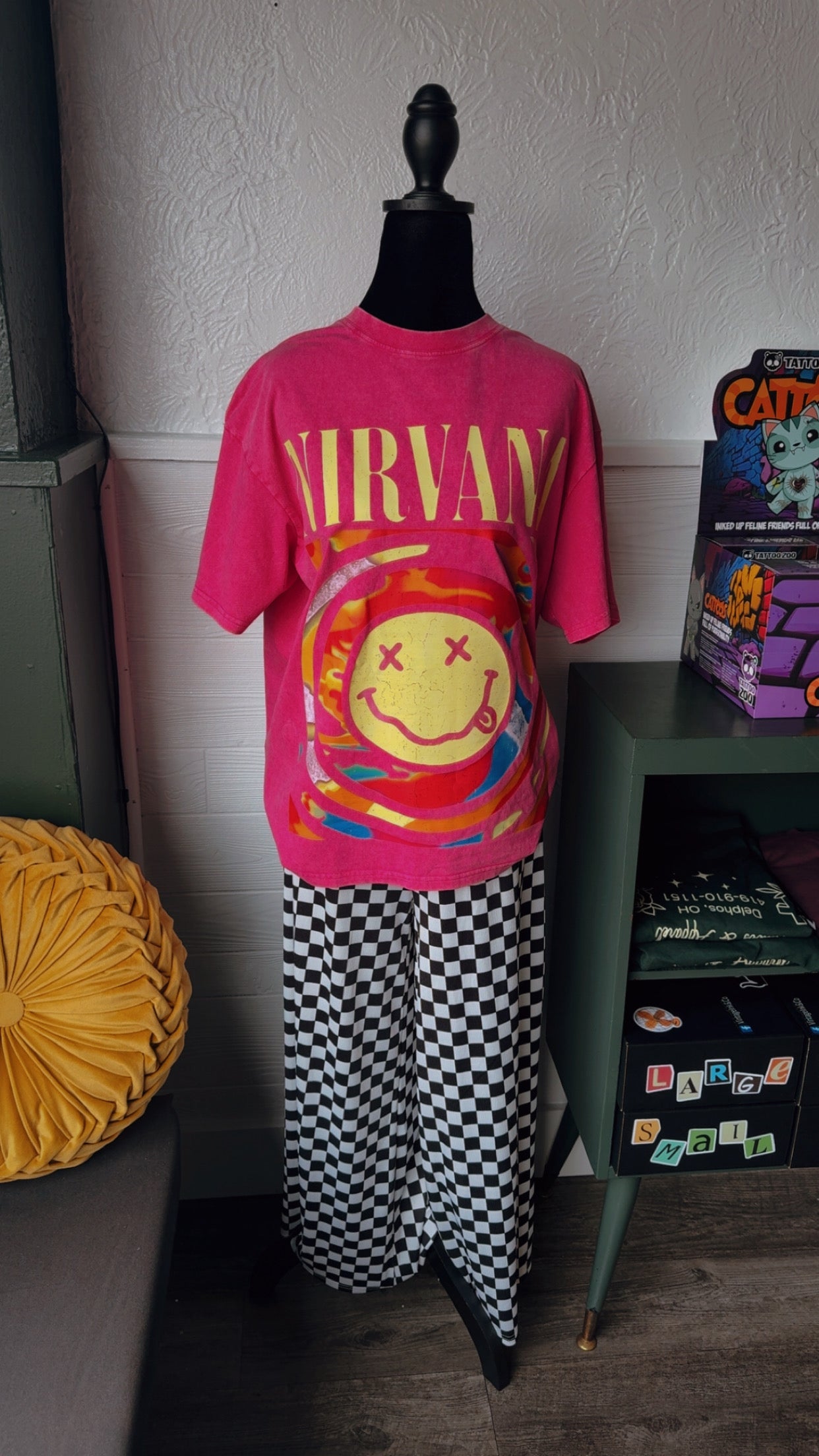 Oversized Pink Nirvana Tee