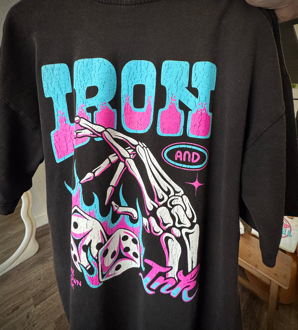 Iron & Ink Dice Graphic Tee Black