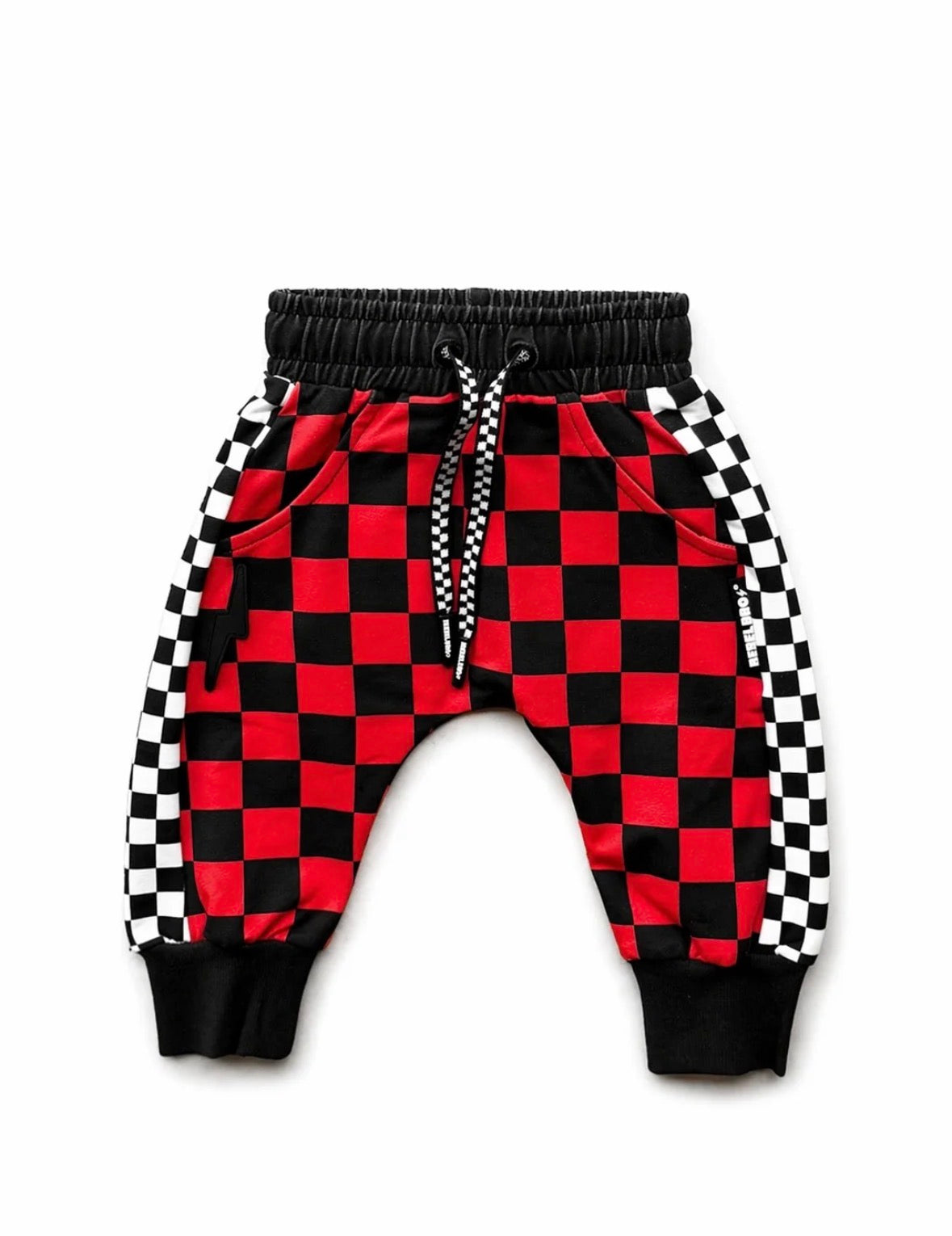 Red+Blk Checker Jogger Youth