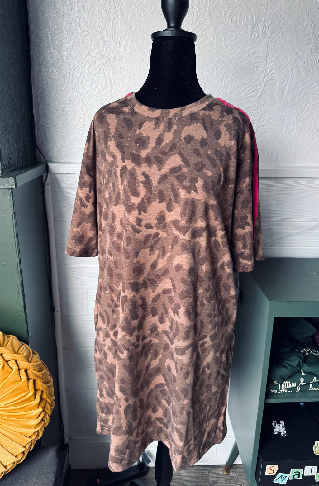 Leopard T-Shirt Dress W/Pockets✨