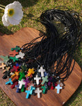 Mystery Stone Cross Necklace