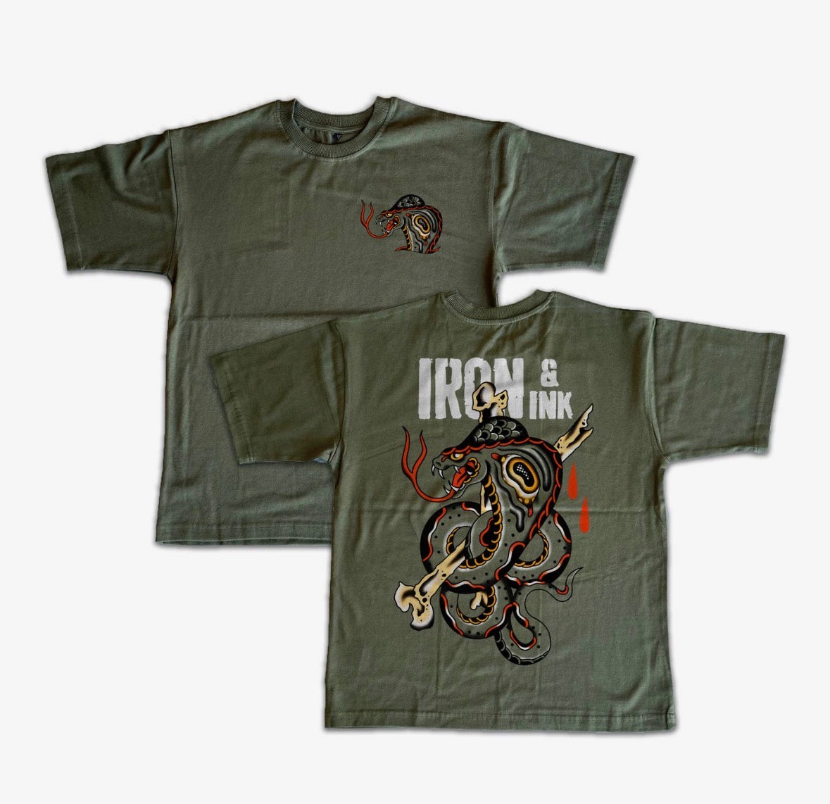 Iron & Ink Green Snake Tee
