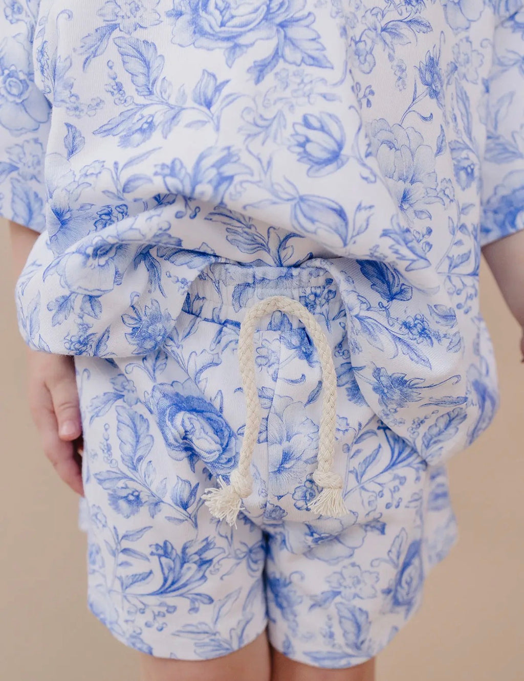 Blue Flowers Shorts Set