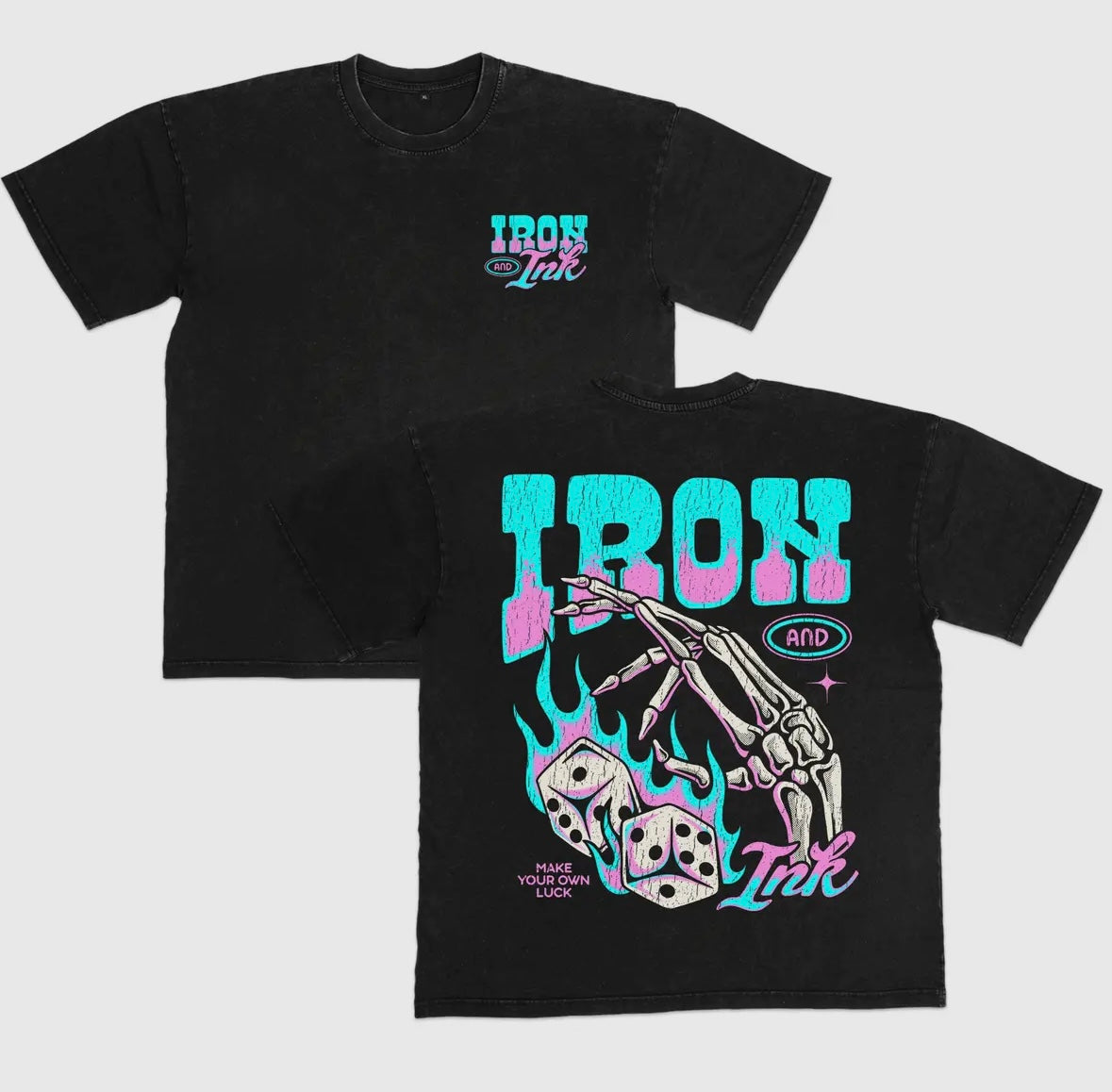 Iron & Ink Dice Graphic Tee Black