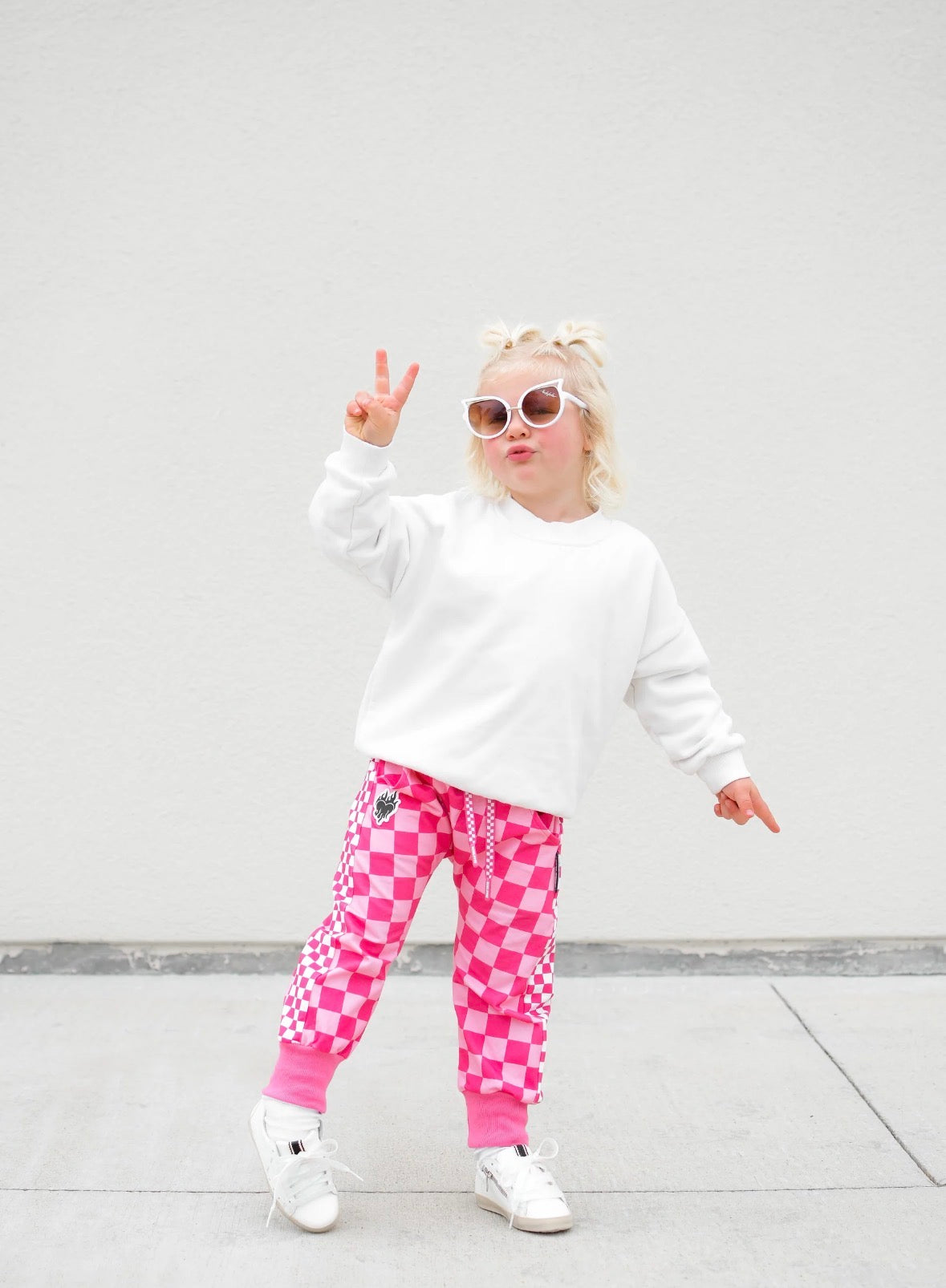 Bubblegum Checker Jogger Youth