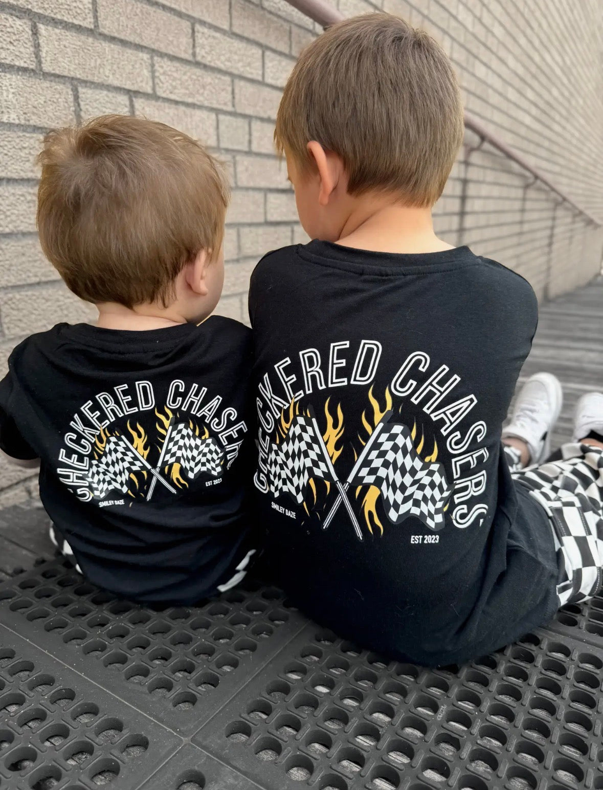 Youth Checker Chasers Graphic Tee