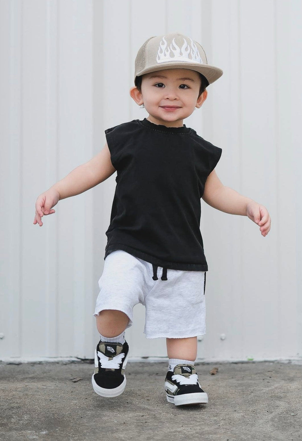 Heather Grey Cut-Off Cotton Shorts