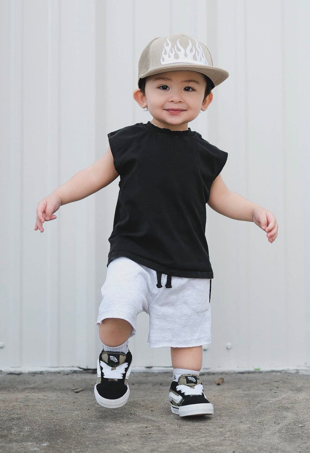Heather Grey Cut-Off Cotton Shorts