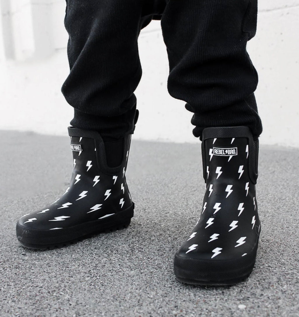 Black Bolt Rain Boots