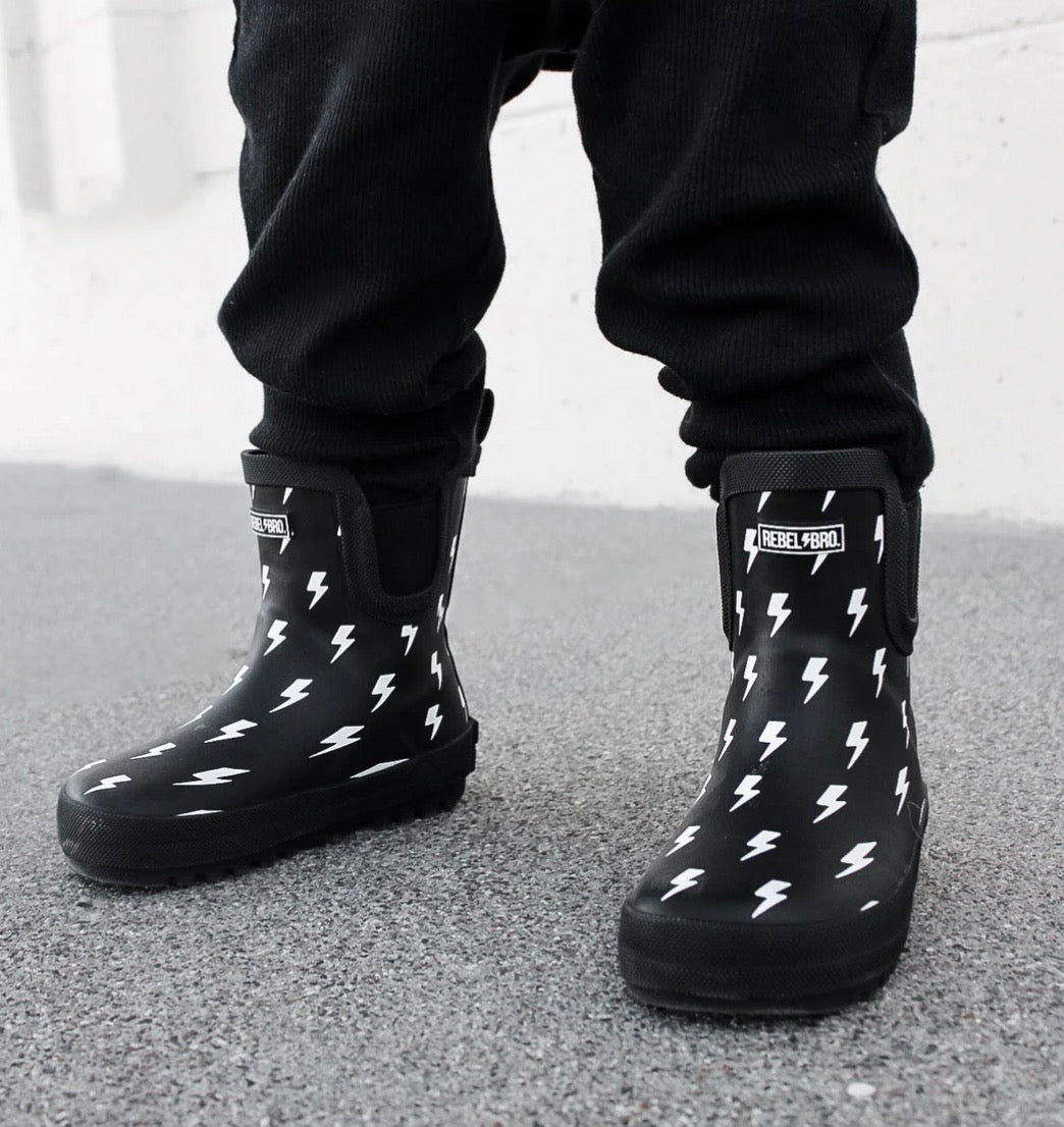 Black Bolt Rain Boots